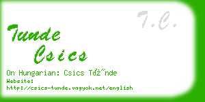 tunde csics business card